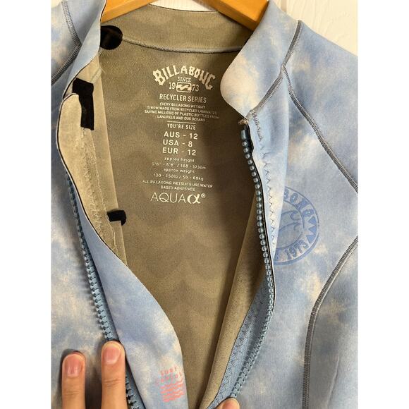 BILLABONG• 1/1 SALTY DAYZ LIGHT LONG SLEEVE SPRING SUIT WAVE WASH - Picture 8 of 17